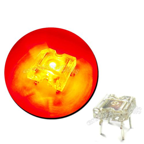 100 pcs Flat Top Piranha Super Flux LED 5000 mcd Red