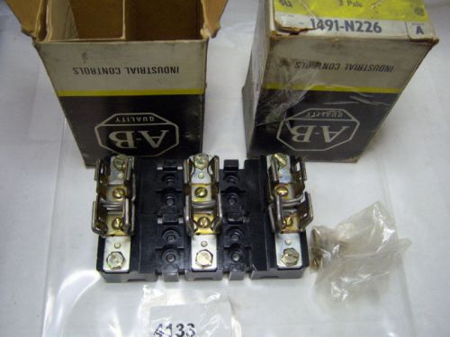 (4133)B Lot of 2 Allen Bradley Fuse Blocks 1491-N226