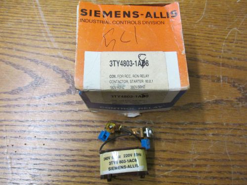 New nos siemens 3ty4803-1ac8 coil 220/240vac 50/60hz for rcc and rcn relay for sale