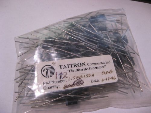 Lot of 112 pcs 1.5KE150A Transient Voltage Suppressor Diode NOS