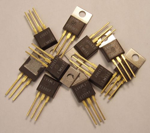 Qty 10: genuine motorola! mje13007 gold leads power transistor 8a 400v nos xlnt! for sale