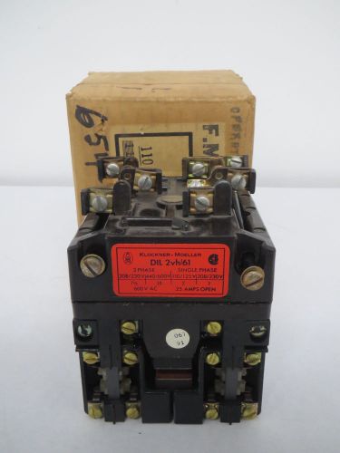 NEW KLOCKNER MOELLER DIL2VH/61 3 PHASE 110/115V-AC 25A AMP AC CONTACTOR B394856