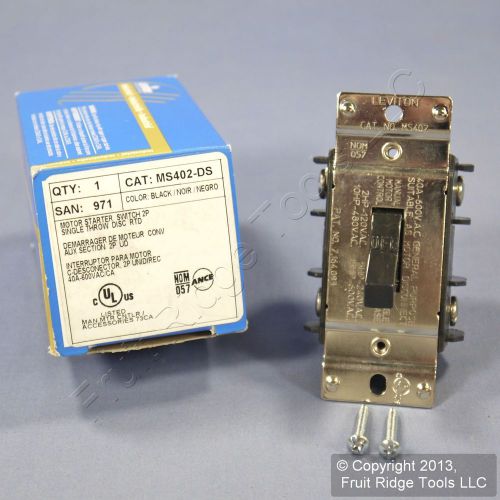 Leviton Motor Starter Switch DPST DOUBLE POLE Single Throw 40A 600V MS402-DS