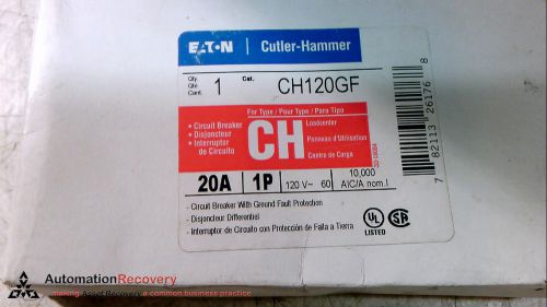 CUTLER-HAMMER CH120GF- CIRCUIT BREAKER 20AMP 1POLE 120/240V 10K TYPE C, NEW