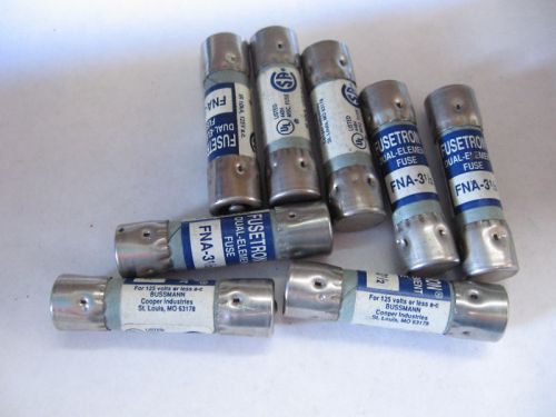 Cooper Bussmann Fusetron FNA-3-1/2 Fuses Qty 8 FNA31/2