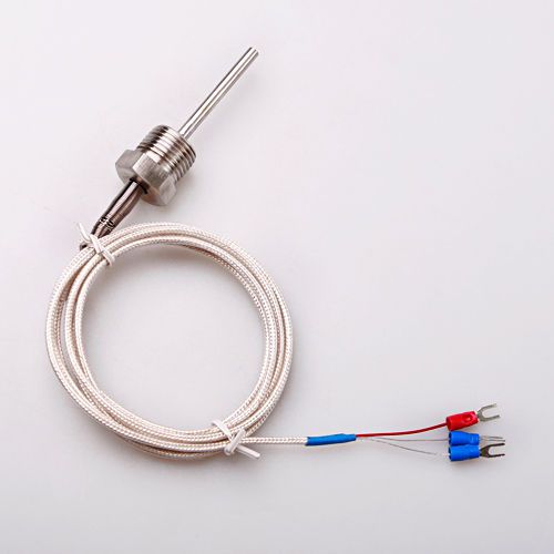 2M 6.6Ft RTD Pt100 ohm Probe Sensor L 50mm PT NPT 1/2&#039;&#039; Thread with Lead Wire