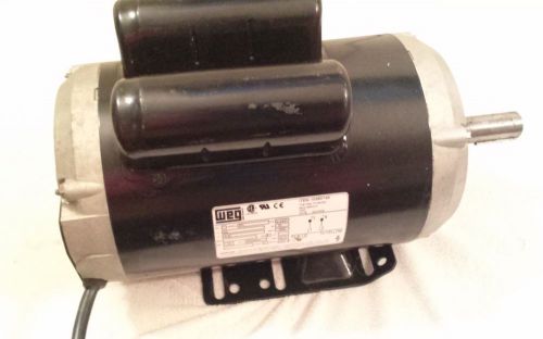 Weg 1hp, 3480rpm, 230v air comp. electric motor mc018640nc for sale