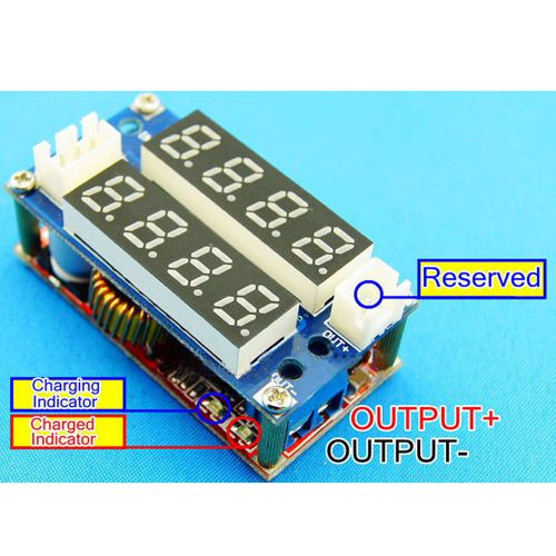 5A Adjustable CC/CV Display Stepwn charge Module LED Panel Voltmeter Ammeter  HX