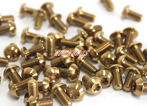 Rockbros titanium ti disc rotor bolt m5 x 10mm 72pcs golden for sale