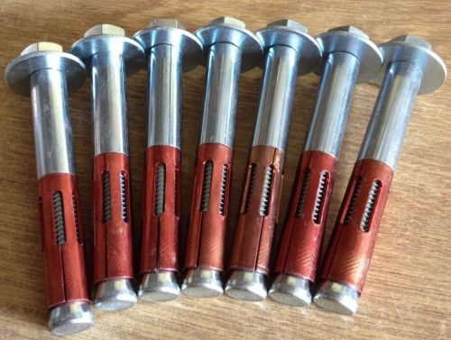 RED HEAD DYNABOLT Ramset Concrete Sleeve Anchors 5/8&#034; x 4-1/4&#034; 7pcs.