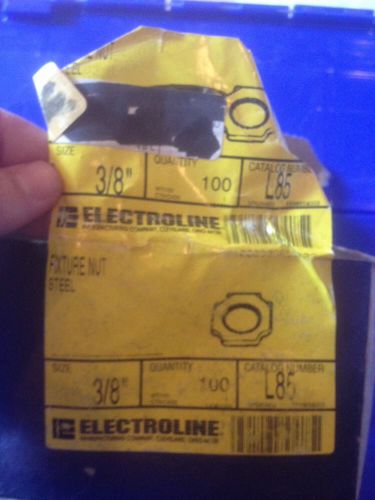 191 Qty Of Electroline Metal Lighting Fittings 3/8&#034; Steel Fixture Nut L85