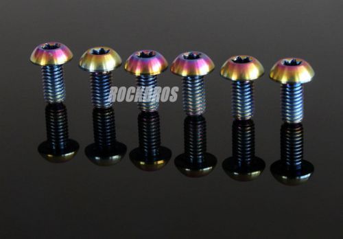 ROCKBROS Titanium Ti Avid Disc Rotor Bolt Rainbow Finish M5 x 10mm 6pcs