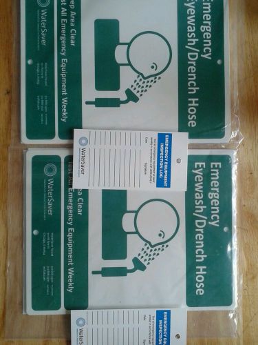 (2)  Emergency Eye Wash Station Sign 8.5 X 11 New!