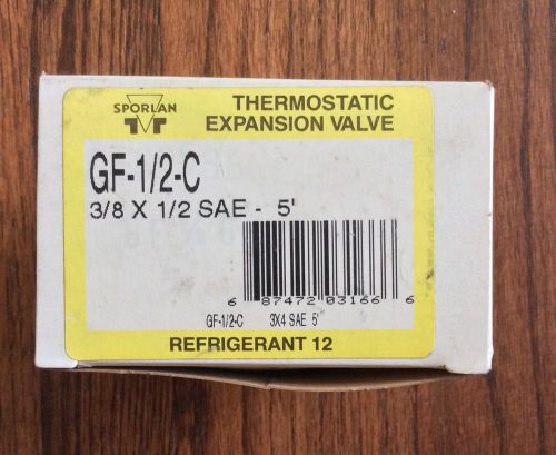 Sporlan thermostatic expansion valve gf-1/2-c for sale