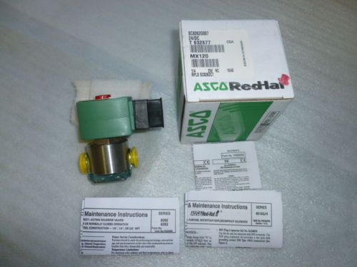 Asco  1/4 &#034; SC8262G7  8262G7 air/water/inert gas solenoid valve, 24vdc, 2 avail A601