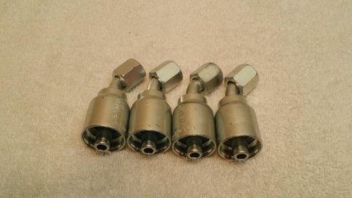 LOT OF 4 NEW PARKER P43-6R1-R2-R3 OL2C ELBOW CRIMP FITTINGS