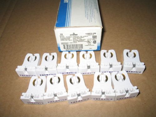 LEVITON 13053-UN WHITE FLUORESCENT LAMP HOLDER PEDESTAL BASE (11) NEW