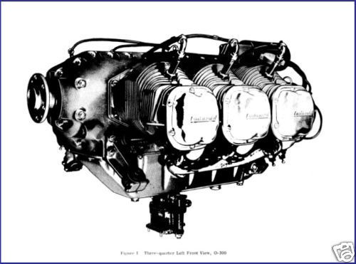 Continental Engine REPAIR SERVICE Overhaul &amp; PARTS -2- MANUALS O-300 C-125 C-145