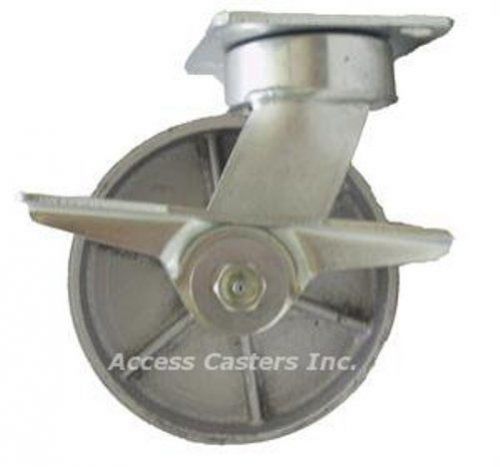 8PKLSSB 8&#034; Kingpinless Swivel Caster with Brake, Steel Wheel, 1400 lbs Capacity