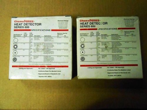 QTY 2 CHEMETRONICS HEAT DETECTOR SERIES 600 NEW