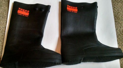 TREDS Tall Over Shoe Rubber Slush Boot Overshoe T-R-E-D-S Stretch L/XL 17855