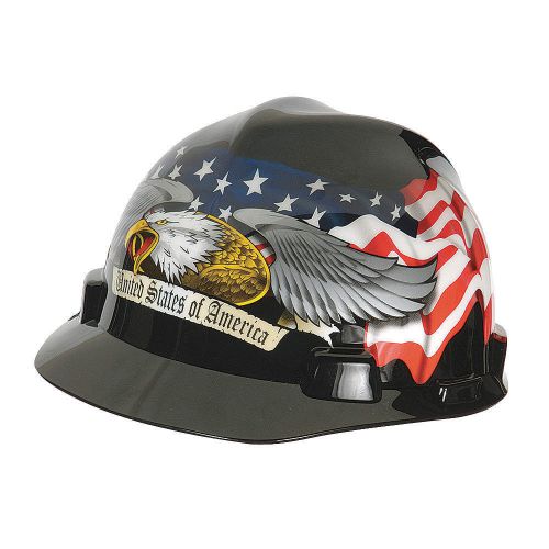 Hard Hat, FtBrm, Slttd, 4Rtcht, Eagle w/Flag 10079479