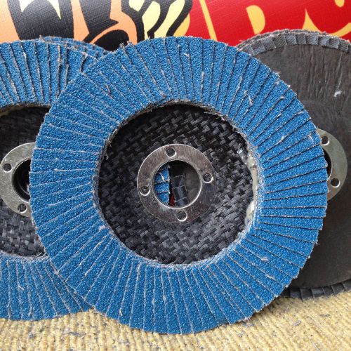 50PCS  4&#034; 100mm Zirc Flap Disc Grinding Wheels 40 grit