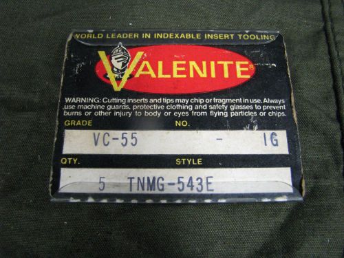 CARBIDE INSERTS VALENITE  VC-55   TNMG-543E  5pc  nos