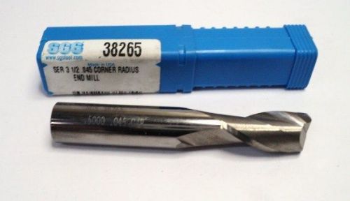 SGS TOOL 38265 CORNER RADIUS END MILL 1/2&#034; .045 SOLID CARBIDE (3 PIECES)