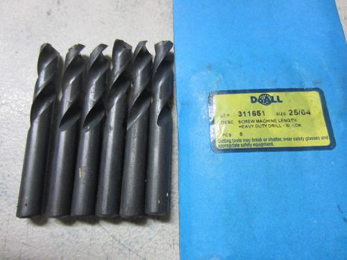 6 GREENFIELD 25/64&#034; Screw Machine HSS Twist Drill Bits HD 135SP black 311651 USA