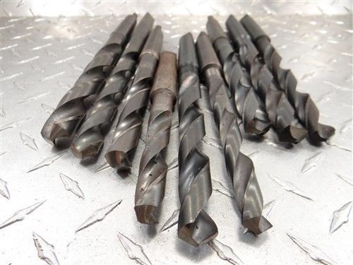 LOT OF 9 HSS 2MT TWIST DRILLS 17/32&#034; TO11/16&#034; BUTTERFIELD U.S.A.