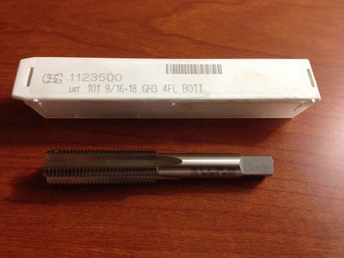 OSG 1123500 9/16 - 18 BOTTOM 4 FLUTE GH3  TAP HIGH SPEED STEEL LIST 101