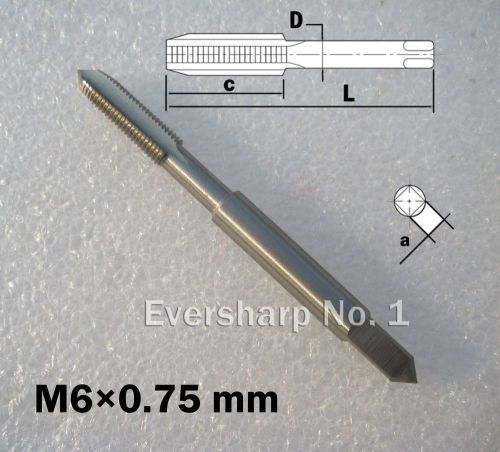 Lot 1pcs Fully Ground HSS Metric Plug Taps M6 M6x0.75 mm Right Hand Machine Tap