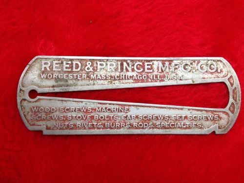 Reed &amp; Prince MFG. Co. STANDARD SCREW GAGE Machinist Gunsmith Lathe Tool