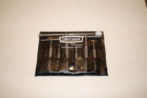 Craftsman 6 pc telescope Gage set 9-4027 Machinist fine precision tools Lathe