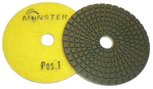 4&#034; 5-Step Monster Diamond Polishing Pads POS 1