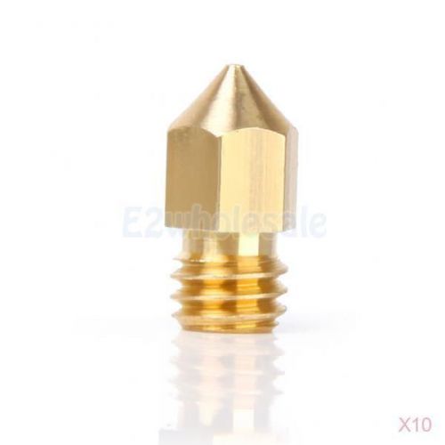 10x 0.5mm Copper Extruder Nozzle Print Head for Makerbot MK8 RepRap 3D Printer