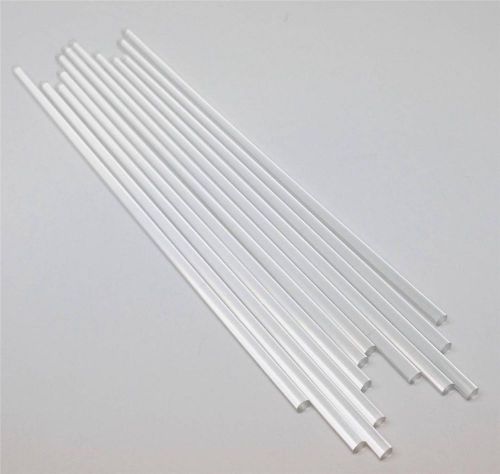 12 Pieces 1/4&#034; x 12&#034; Clear Acrylic Plexiglass Extruded Rod  FREE SHIPPING