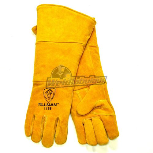 Tillman 1155 cowhide stick welding glove padded/insulated cuff, brown 20&#034;, large for sale