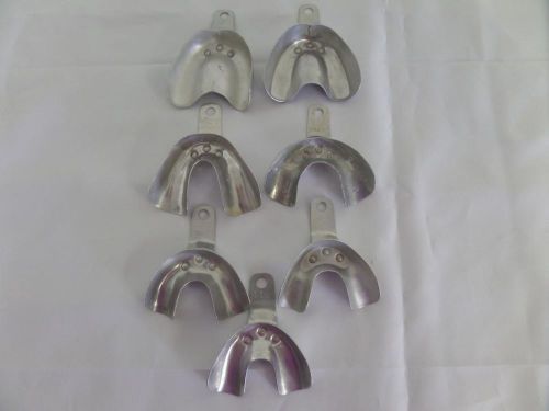 Crescent dental impression trays *lot of 7 miscellaneous* for sale