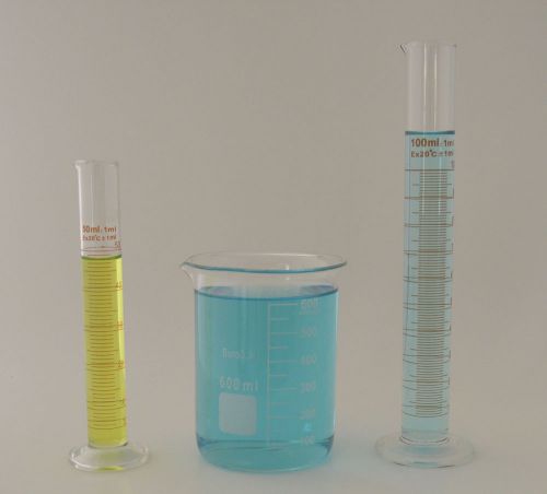 Cylinder set 100mL 50mL Beaker 600mL Borosilicate Glass Griffin Cylinders Lab