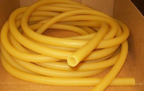 3 feet 3/4&#034; I.Dx 1/8&#034; wall  x 1&#034; O.D Amber Latex Rubber Tubing Heavy Duty Tube