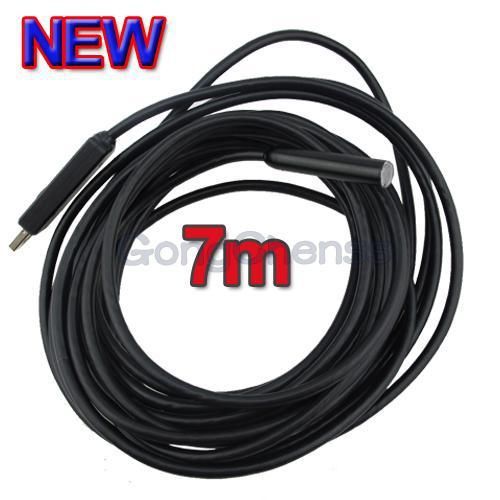 7M USB Waterproof Endoscope Borescope Inspection Camera WITH 4 LED