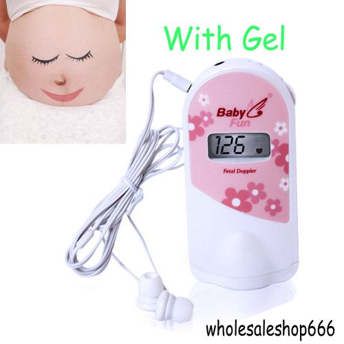New 2.5 mhz fetal doppler fetal heart monitor with lcd display &amp; gel ce 051 for sale