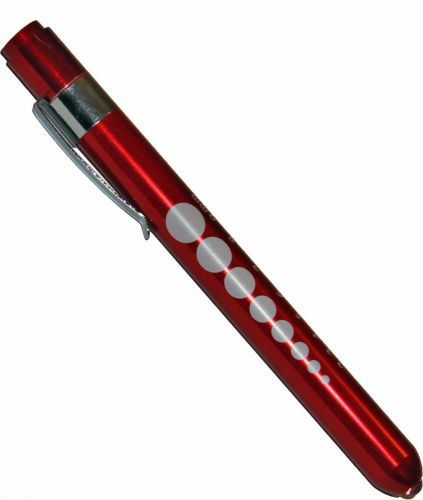 (100) professional medical diagnostic penlights with pupil gauge red for sale