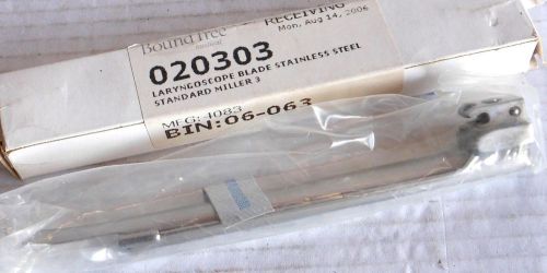 LARYNGOSCOPE STAINLESS STEEL STANDARD MILLER BLADE SIZE 3, NEW IN BOX