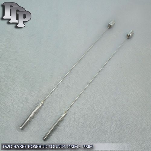 Two Pcs Bakes Rosebud Urethral Sounds 12MM &amp; 13MM