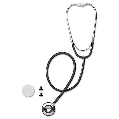 Dual-Head Stethoscope, 22&#034; Long, Black Tube