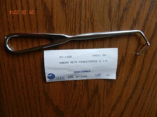 Sklar # 57-1485 Green Retractor Fenestrated 8.5&#034; NEW German Steel