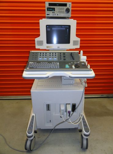 ATL HDI-3000 ULTRASOUND W/ L7-4 &amp; L10-5 VASCULAR SMALL PARTS PROBES PRINTER &amp;VCR